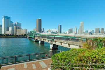 遊歩道となった豊洲「晴海橋梁 (旧晴海鉄道橋) 」　2025年12月