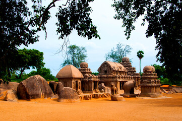 Panch Rathas Monolithic Temple, Mahabalipuram