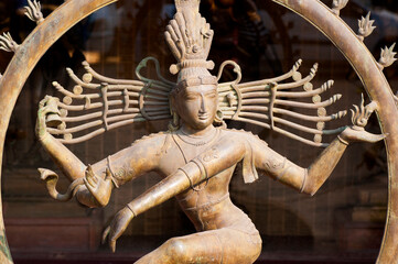 Statue of god on the street of Mamallapuram, Tamil Nadu, India.