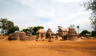 Panch Rathas Monolithic Temple, Mahabalipuram