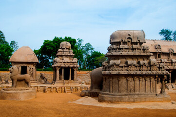 Panch Rathas Monolithic Temple, Mahabalipuram