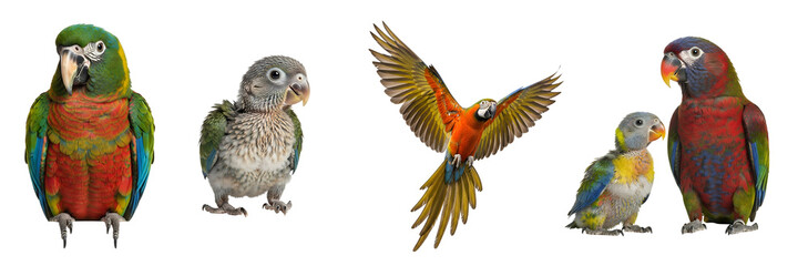 A collection of green melons and slices on transparent background