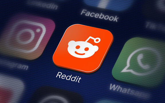 Reddit Company logo on the smartphone