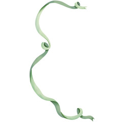 Hand-painted watercolor illustration of a bow frame.