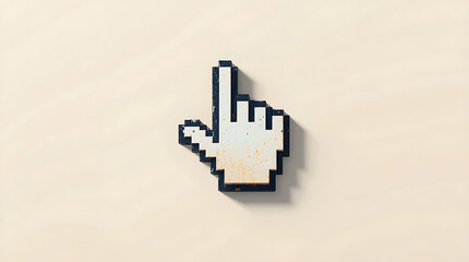 hand cursor on white background