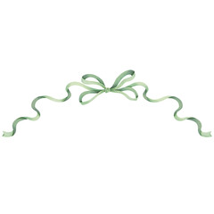 Hand-painted watercolor illustration of a bow frame.