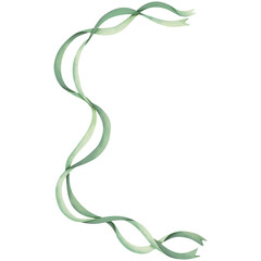 Hand-painted watercolor illustration of a bow frame.