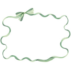 Hand-painted watercolor illustration of a bow frame.