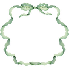 Hand-painted watercolor illustration of a bow frame.