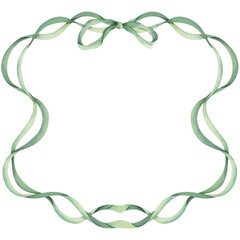 Hand-painted watercolor illustration of a bow frame.