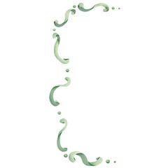 Hand-painted watercolor illustration of a bow frame.