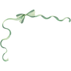 Hand-painted watercolor illustration of a bow frame.