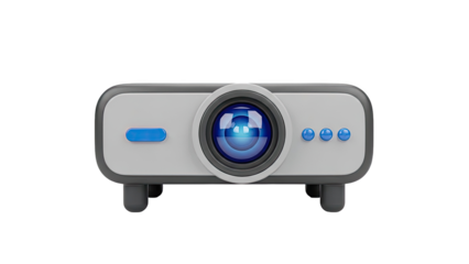Digital projector icon on transparent background