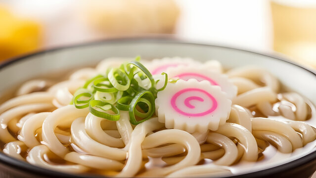 ネギとなるとが乗った素うどん