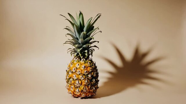 Slow rotation around pineapple, rim light highlighting texture