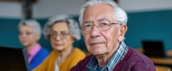 Senior citizens diving into digital technology like kids in a candy store