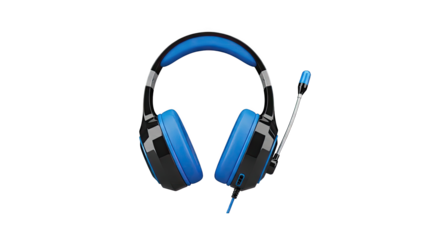 Gaming Headphones with Microphone on transparent background