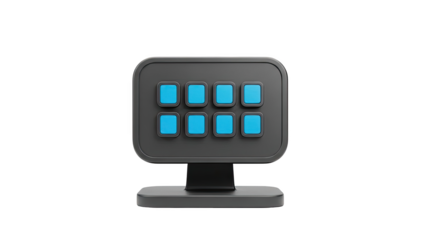 Calculator on transparent background