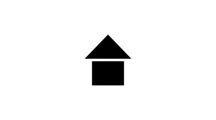 Minimalist Black House Home Icon isolated PNG with Transparent Background