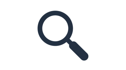 Magnifying glass icon isolated vector graphic. Simple search symbol for web design. isolated PNG with Transparent Background