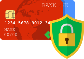 Secure credit card transaction.