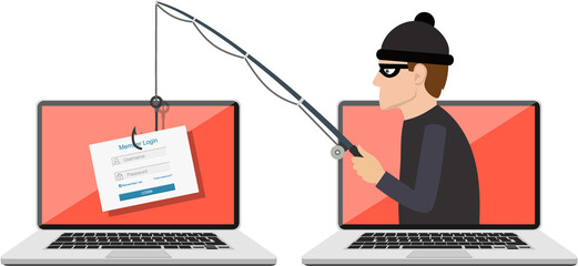 Phishing scam, hacker attack