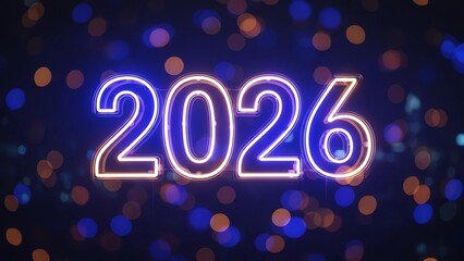 A 3d neon sign illustration for a happy new year 2013 holiday celebration greeting card with winter decoration and light design