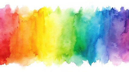 Vibrant Watercolor Spectrum A Seamless Band of Hues for Artistic Design Projects