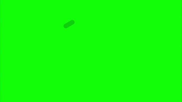 Dash Circle Loading Animation on Green Screen Chroma Key 4k Stock Video