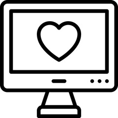 Desktop Monitor With Heart