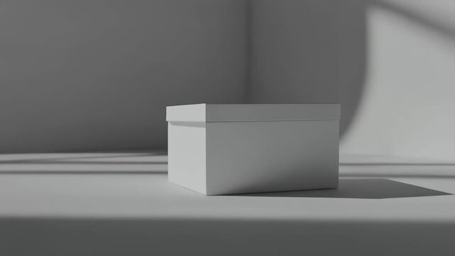 Modern white envelope on gray background with shadows