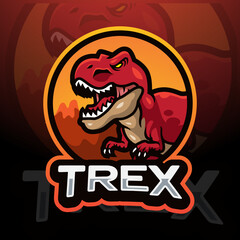 Tyrannosaurus rex esport mascot logo design