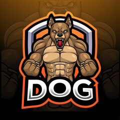 Dog esport mascot logo design