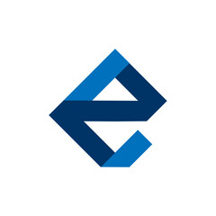 Letters EN or NE logo isolated with white background. 