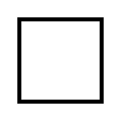 Marking symbol empty square. Can be dried normally in the air or in a tumble dryer. Information on the garment label. Marking on clothing. Warning symbol.