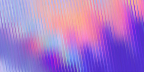 Fractal pastel wave effect, slanted ribbed glass surface with pink violet spectrum. Dreamy frozen color wall, vector illustration