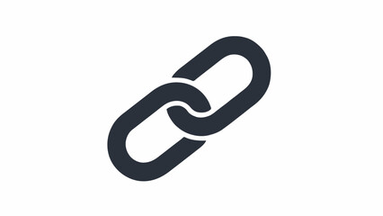 Link Chain Icon &ndash; Connected Links Symbol for Hyperlink, Connection, Network, or Partnership. Minimalist Vector, Editable Stroke, Black Outline on White.