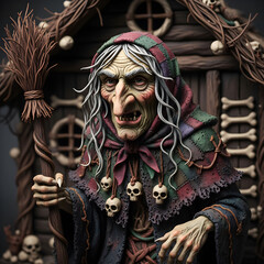Baba Yaga, a Russian fairy tale creature
