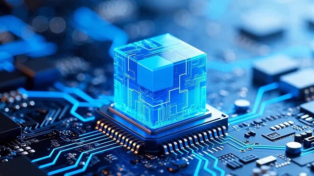 BlueChiponCircuitBoard