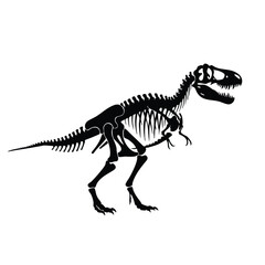 black silhouette of dinosaur skeleton © MochHilmi
