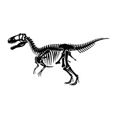 black silhouette of dinosaur skeleton © MochHilmi