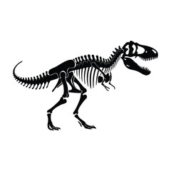 black silhouette of dinosaur skeleton © MochHilmi