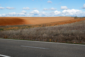 country road in autumn in spain
