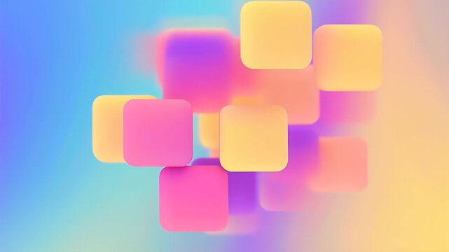 AbstractColorBlocks:Yellow,Pink&Blue