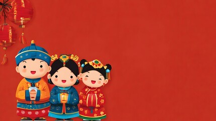 Cultural new year celebration clean composition