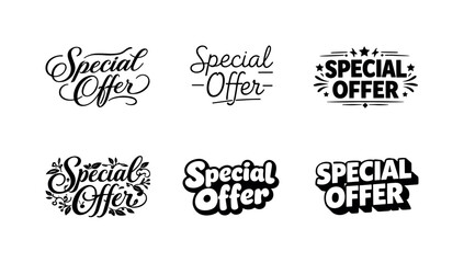 Harmonious Lettering Variations. Special Offer. Set lettering. harmonious lettering variations of the same emblematic concept, each with different artistic
