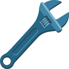 Obraz premium Adjustable Wrench Tool Vector Graphic Illustration for DIY, Repair, and Maintenance Projects