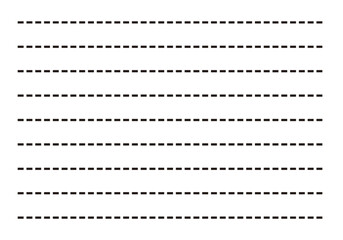Fototapeta premium Patrón de líneas discontinuas horizontales negras sobre fondo blanco
