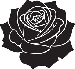 Black Rose Silhouette Vector Bundle