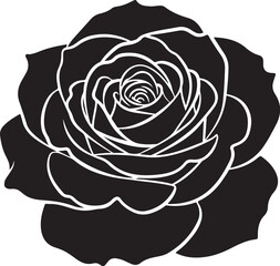 Black Rose Silhouette Vector Bundle